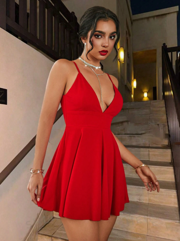 Vestido Corto Rojo