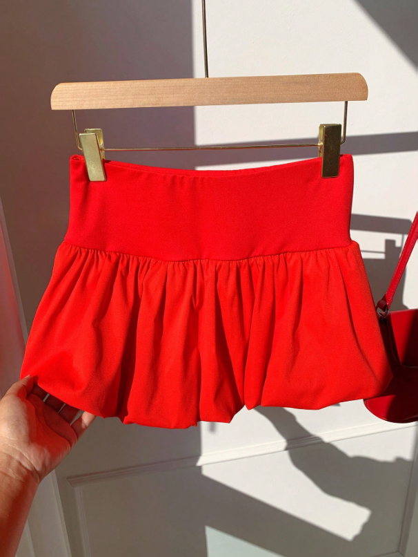 Short Pollera Rojo