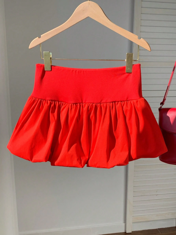 Short Pollera Rojo